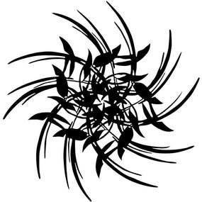 Διακοσμητικό Τοίχου Yapraklar 891TNL1860 69x70cm Black Wallity Μέταλλο