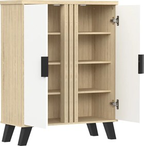 Παπουτσοθήκη-ντουλάπι Shoby pakoworld λευκό-sonoma 70.5x30x91εκ