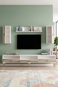 Stewehome Σετ μοντέρνας σύνθεσης τηλεόρασης με ράφι 180x30x41 cm