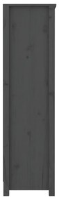 vidaXL Βιβλιοθήκη Γκρι 80x35x126 εκ. από Μασίφ Ξύλο Πεύκου