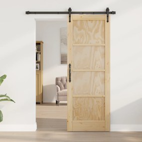 vidaXL Συρόμενη Πόρτα με Σετ Υλικού 'ORKDAL' Μασίφ Ξύλο Πεύκου