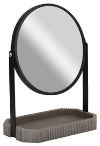 Καθρέπτης Επιτραπέζιος Με Βάση Wire 02-27834 17,5x10x24cm Βlack-Grey Estia Resine,Glass