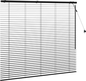 vidaXL Βενετσιάνικη Σκίαση Μαύρο 130 x 130 cm 35 mm