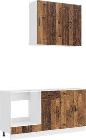 vidaXL Μονάδα κουζίνας KALMAR 5 pcs Παλαιωμένο ξύλο Επεξεργασμένο Ξύλο