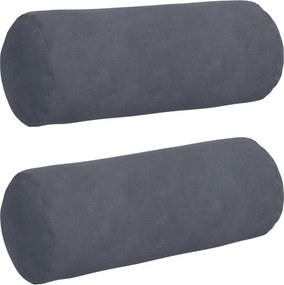 vidaXL Μαξιλάρια Στήριγμα 2 pcs Σκούρο Γκρι Ø 15 x 40 εκ