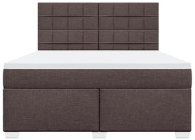 ΚΡΕΒΑΤΙ BOXSPRING ΜΕ ΣΤΡΩΜΑ ΣΚΟΥΡΟ ΚΑΦΕ 180X200 ΕΚ ΥΦΑΣΜΑΤΙΝΟ 3290570