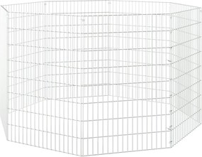 vidaXL Περίφραξη Ζώων Ελεύθερης Βοσκής 8 Πάνελ 54x80 εκ. Γαλβ. Σίδερο