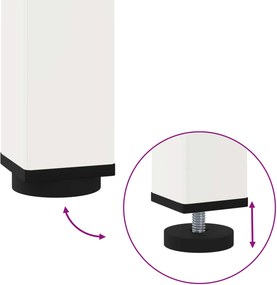 vidaXL Τραπέζι δείπνου κήπου Λευκό 196 x 100,5 x 75 εκ