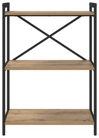 vidaXL Βιβλιοθήκη artisan δρυς 60 x 30 x 83 εκ Επεξεργασμένο ξύλο