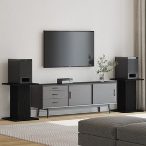 vidaXL Βάσεις Ηχείων 2 pcs Μαύρη δρυς 30 x 30 x 40 cm