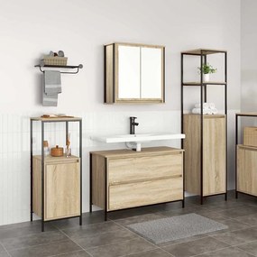vidaXL Σετ Επίπλων Μπάνιου 3 pcs Δρύς Sonoma Επεξεργασμένο ξύλο