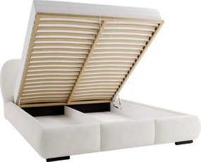 Επενδυμένο Κρεβάτι Rosa-Κρεμ-180 x 200