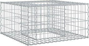 vidaXL Ανασηκωμένο κρεβάτι gabion Ασημί
