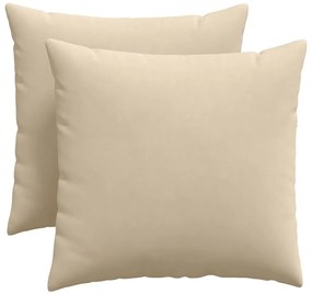 vidaXL Μαξιλάρι Καναπέ 2 pcs Κρεμ 50 x 50 cm ύφασμα
