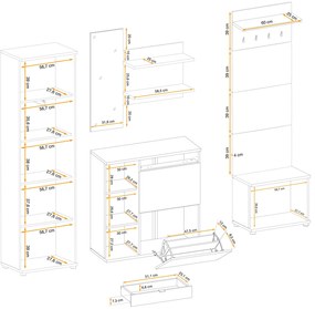 Swap XIX Σύνθεση Καφέ δρυς 280x180x40