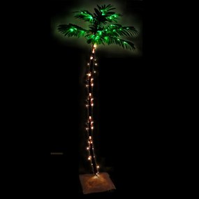 vidaXL Δέντρο Φοίνικας με 96 LED Θερμό Λευκό 180 εκ.
