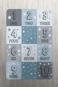 Χαλί Παιδικό Numerals 288 Grey-Blue DimCol 135X200cm