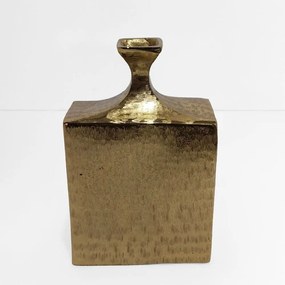 Βάζο Flasche 019146 18x9x28cm Gold Αλουμίνιο