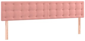 vidaXL Κεφαλάρια Κρεβατιού 2 τεμ. Ροζ 100x5x78/88 εκ. Βελούδινο