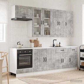 vidaXL Μονάδα κουζίνας LUCCA 8 pcs Γκρι Σκυροδέματος