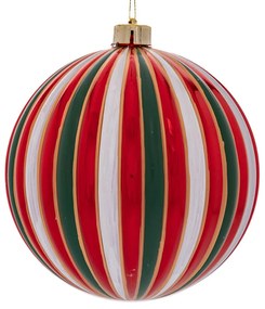Χριστουγεννιάτικη Μπάλα Πλαστική Τρίχρωμη 12εκ. iliadis 86506