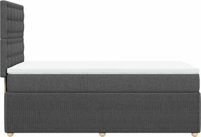 vidaXL Κρεβάτι Boxspring με Στρώμα Σκούρο Γκρι 80x200 εκ. Υφασμάτινο