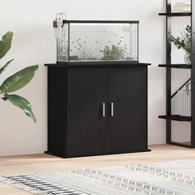 vidaXL Βάση Ενυδρείου Μαύρη Δρυς 81x36x73 εκ. από Τεχνητό Ξύλο