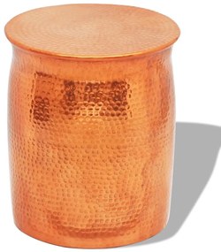vidaXL Σκαμπό / Βοηθητικό Τραπέζι Hammered Μπρονζέ / Χάλκινο Αλουμίνιο