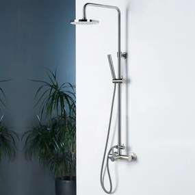 La Torre New Tech Inox Μπαταρία Nτους 2 Eξόδων με Kολώνα, Aνακλινόμενη Κεφαλή, Tηλέφωνο, Στήριγμα  12065-110
