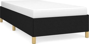 vidaXL Σκελετός Κρεβατιού Χωρίς Στρώμα Μαύρο 100x200 εκ. Υφασμάτινο