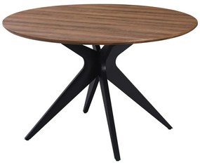 Τραπέζι Toda 235-000040 Φ120x75cm Walnut-Black