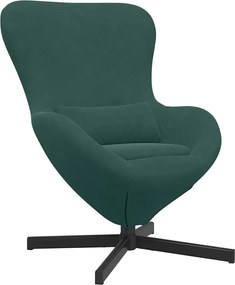 vidaXL Κάθισμα-αυγό Σκούρο Πράσινο 63 x 73 x 90 εκ Βελούδο
