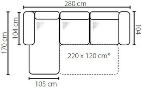 Γωνιακός καναπές Gemini Mini-Anthraki-Δεξιά