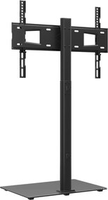 vidaXL Βάση Τηλεόρασης Γωνιακή 1 Επιπέδου για 32-65 Ιντσών Μαύρη