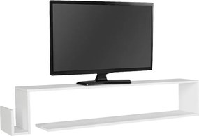 Έπιπλο τηλεόρασης επιτοίχιο Regnar λευκό 168x25x31εκ