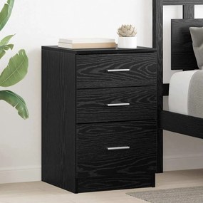 vidaXL Κομοδίνο Μαύρη δρυς 40 x 40 x 63 εκ. Επεξεργασμένο ξύλο