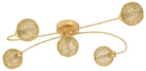 Φωτιστικό Οροφής - Πλαφονιέρα Led  97726 Gold Caris 1 Eglo Metal
