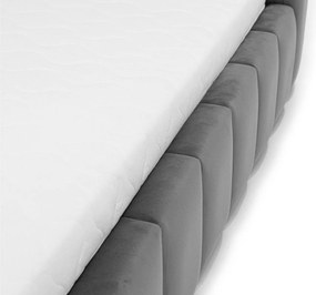 Επενδυμένο Κρεβάτι Amaro-Ανθρακί-140 x 200