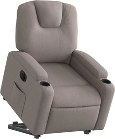 vidaXL Πολυθρόνα Ηλεκτρική Ανακλ.Taupe Υφασμάτινη