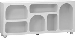 Μπουφές Emersi pakoworld με ράφια mdf σε λευκή απόχρωση 164x34x76εκ