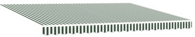 vidaXL Ανασυρόμενη Τέντα Manual  Πράσινη και Άσπρη 450x300 εκ.