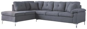 Καναπές Γωνία Αριστερή HM3087L Grey 282x197x90 εκ. Fabric
