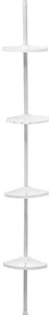 Γωνιακή Ραφιέρα Μπάνιου 5Five με διαστάσεις 19x19x240cm - Μεταλλικό - Απόχρωση Λευκού