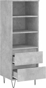 vidaXL Ντουλάπι Γκρι Σκυρ. 40x36x110 εκ. από Επεξεργασμένο Ξύλο