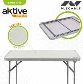 Πτυσσομενο τραπεζακι Aktive Λευκό Χάλυβας Ξύλο MDF 80 x 60 x 70 cm