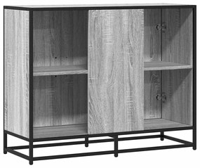 Sideboard Grey Sonoma 94x35x76 cm Ξύλινη κατασκευή - Γκρι