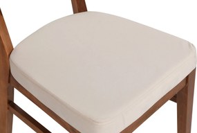 Καρέκλα 2τμχ Καρυδιά / Μπεζ ELMA 41,5x43,5x86