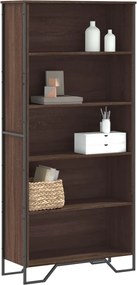 vidaXL Βιβλιοθήκη Καφέ Δρυς 80x31x169 εκ. από Επεξεργασμένο Ξύλο