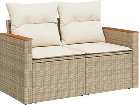 vidaXL Σετ Καναπέ Κήπου 13 pcs Μπεζ συνθετικό ρατάν