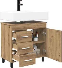 vidaXL Έπιπλο μπάνιου Artisan Δρυς 60 x 35 x 60 εκ. Επεξεργασμένο Ξύλο